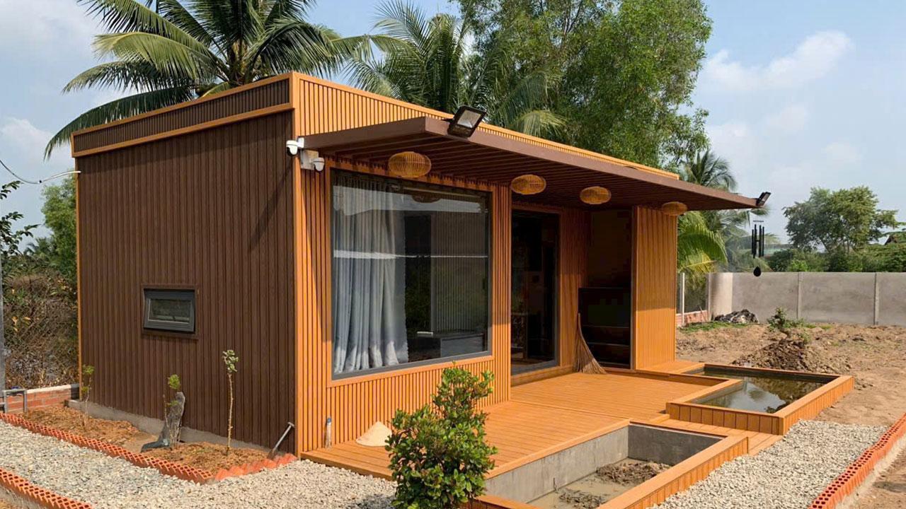 Nhà lắp ghép sân vườn