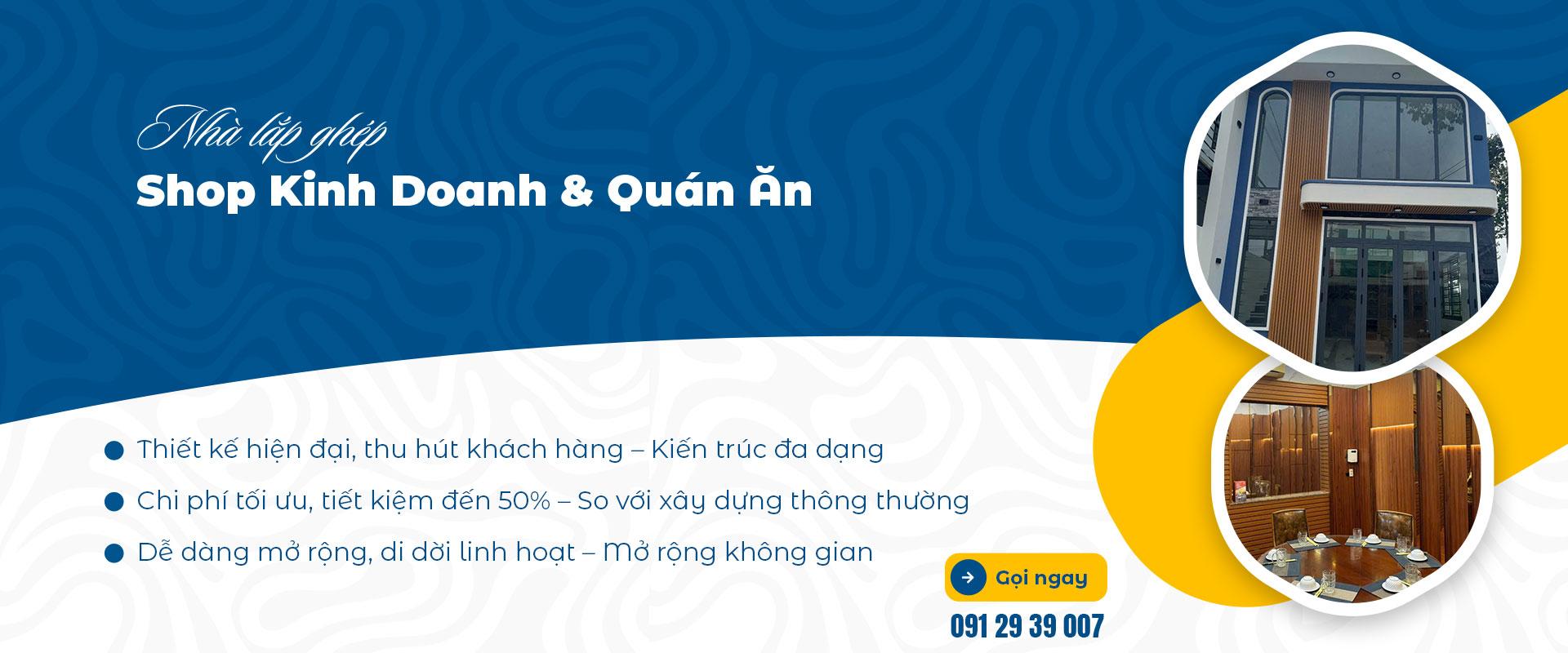 Slider - Nhà lắp ghép quán ăn, shop kinh doanh