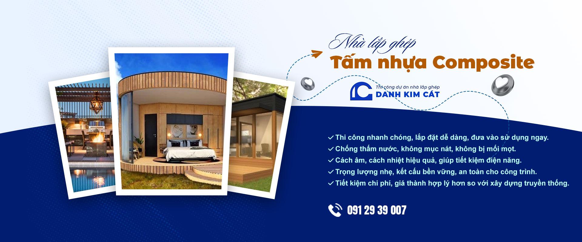 Nhà lắp ghép tấm nhựa Composite