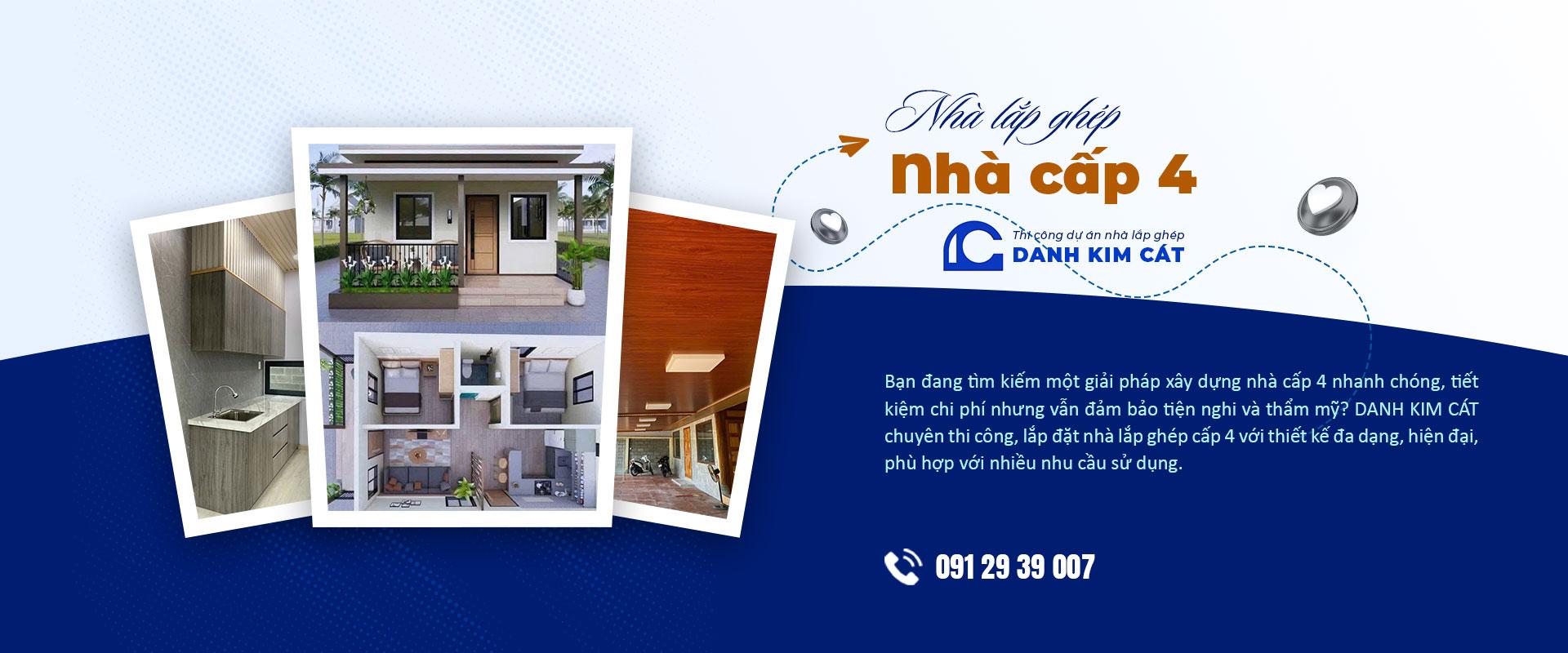 Thi công lắp đặt nhà lắp ghép cấp 4